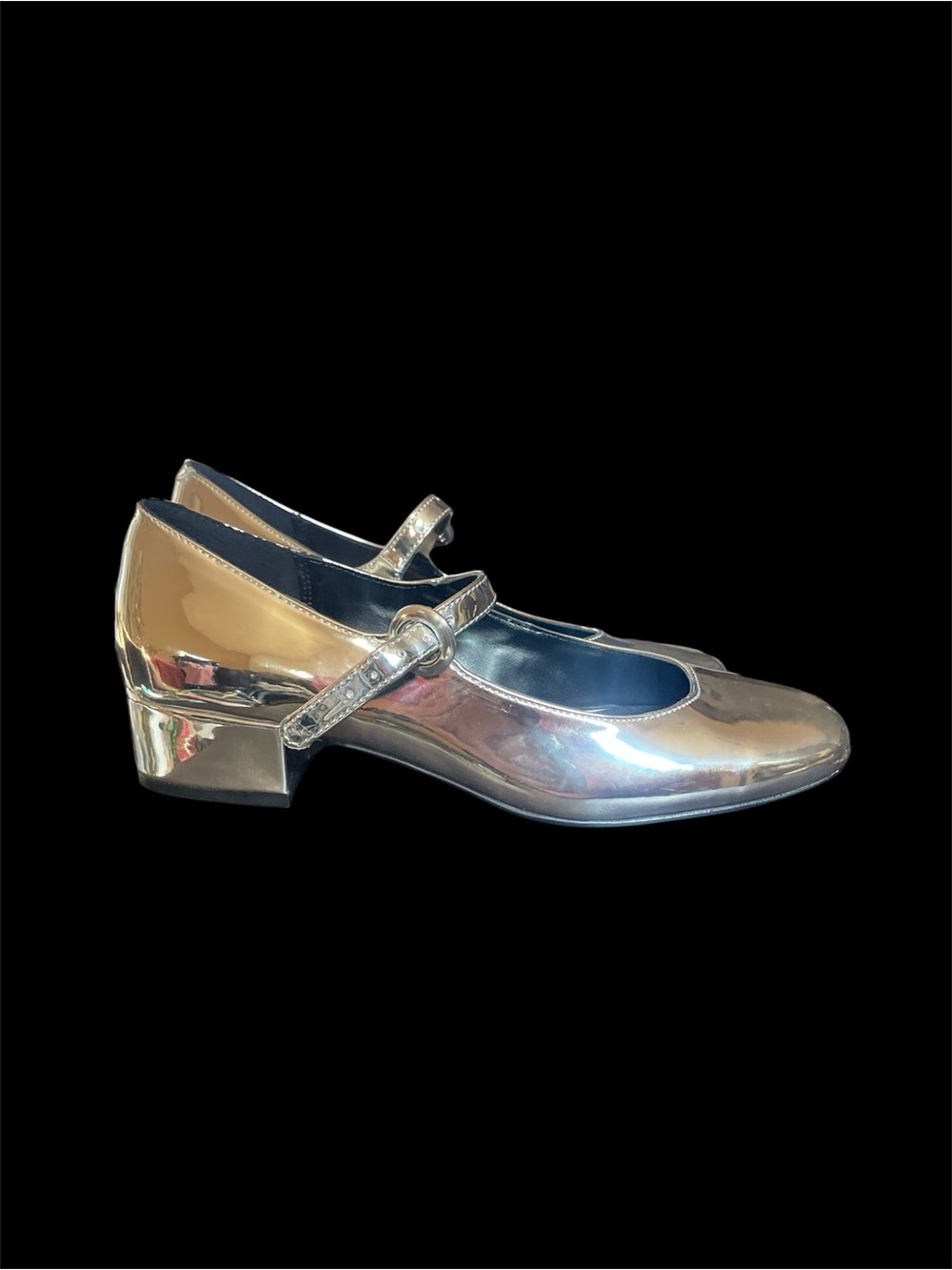 Steve Madden Silver Mary Jane Flats - Picture 2 of 8